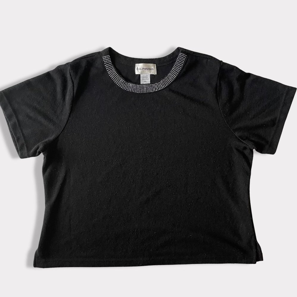 Embellished 100% Linen Top (Sz XL)